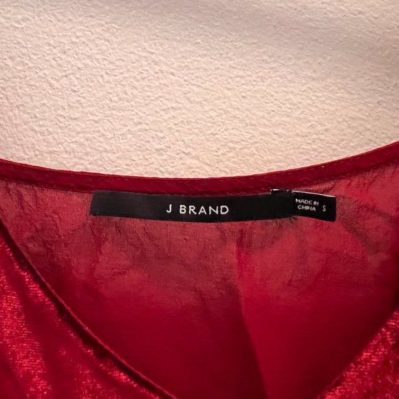 J Brand Luci Velvet Maroon Cami Tank, Small - Picture 8 of 8